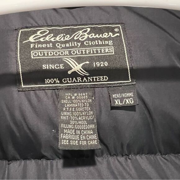 Eddie Bauer Men's Gore-Tex Goose Down Jacket Green Size XL - Picture 7 of 16